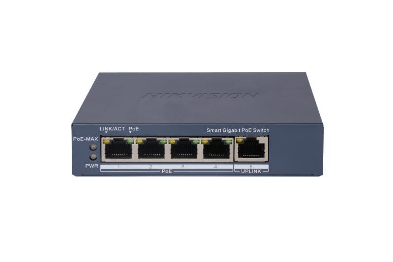 Hikvision DS-3E1505P-EI Gigabit Ethernet Managed Switch (10/100/1000) with PoE, Grey