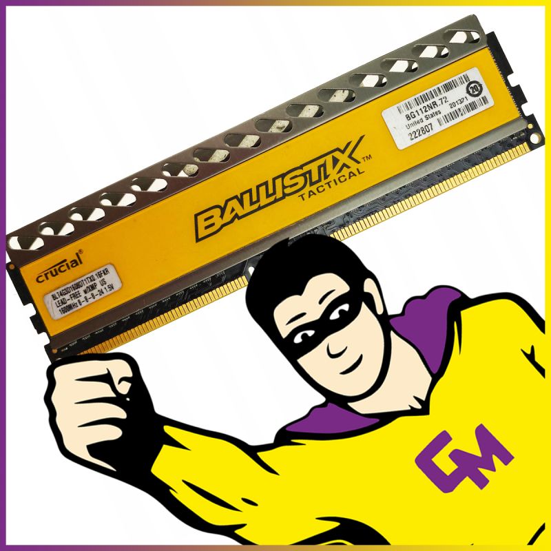 Crucial 4GB DDR3 RAM (BLT4G3D1608DT1TX0.16FKR, PC3-12800, CL8, 1600MHz)