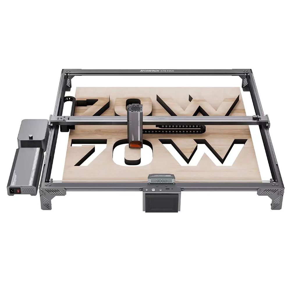 AtomStack X70 Max 70W Laser Engraver, 0.02mm Precision, Auto Focus, 800 x 850 mm