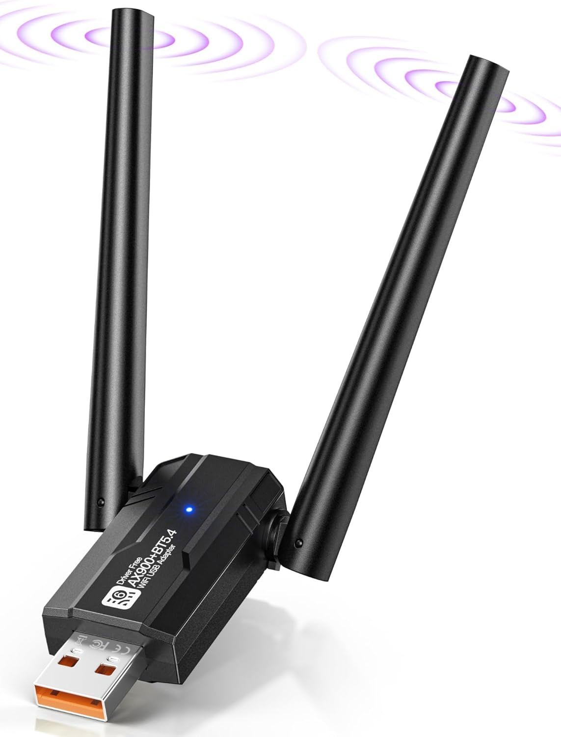 NEUTYPECHIC Bluetooth 5.4 Dongle, 2-in-1 WiFi USB Key, 900Mbps, Dual Band 2.4GHz & 5GHz, 5dBi Antenna, Plug & Play, Compatible with Windows 11/10