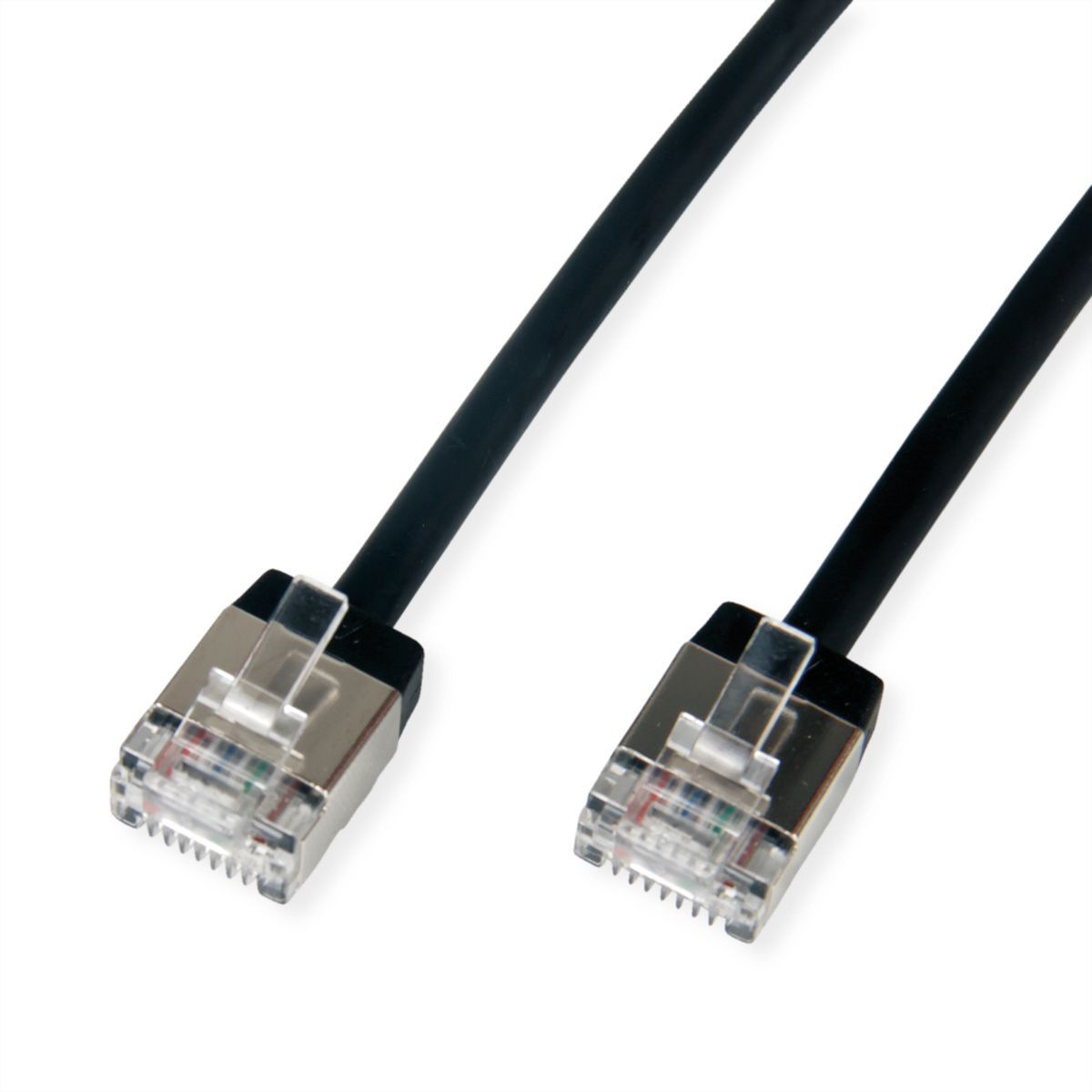 Roline Cat6a Network Cable, 0.5m, Black (U/FTP STP)