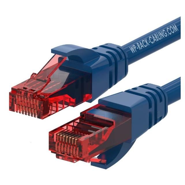 WP Cat6 U/UTP Cable, 0.2m, Blue/Red