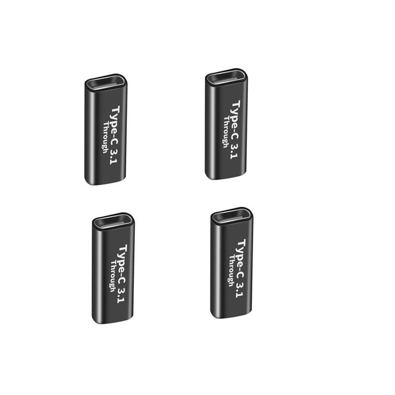 TYPE-C Female to TYPE-C Female 3.1 Adapter (Lot of 4): Fast Charging and Data Transfer