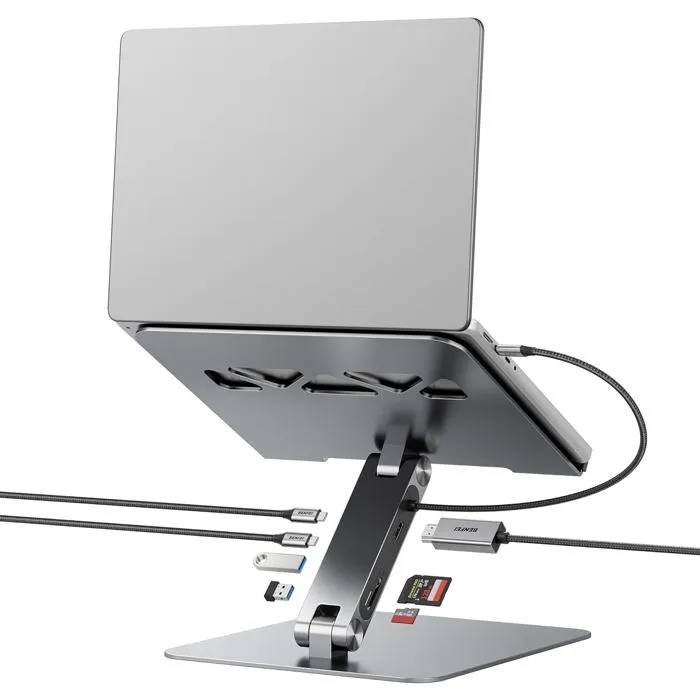 Underscore BENFEI 7-in-1 Portable Stand - HDMI 4K, 85W Charging, Aluminum