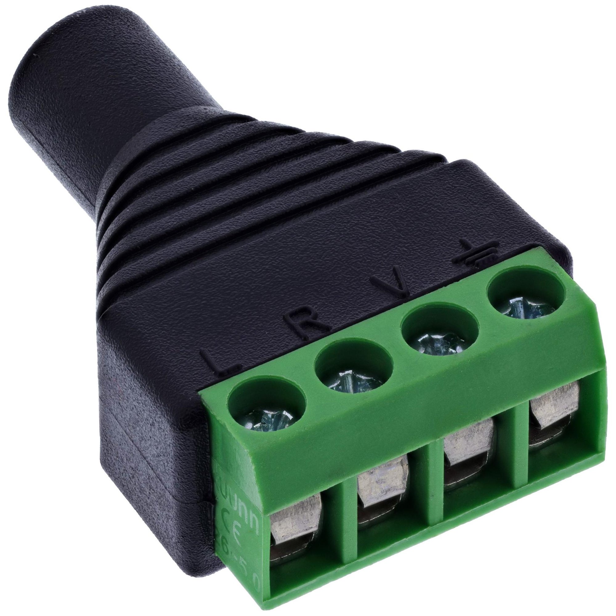 InLine 92504K Straight Connector, Black and Green