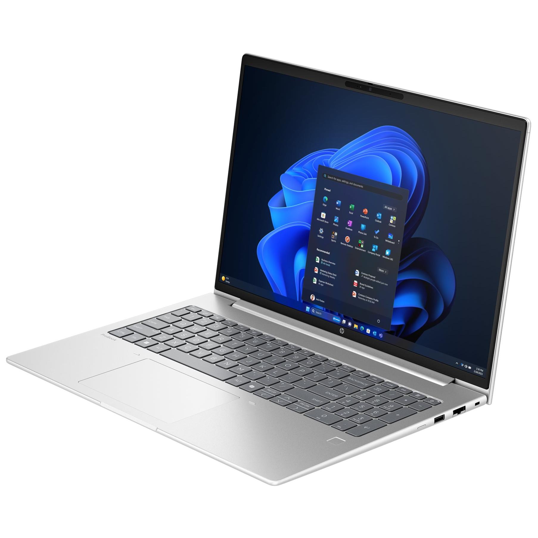 HP ProBook 4 G1iR Notebook - 177-Degree Hinge - Intel Core i5 - 120U / Up to 5GHz - Windows 11 Pro - Intel Graphics - 16GB RAM - 512GB SSD NVMe - 16" IPS 1920x1200 - Gigabit Ethernet - Wi-Fi 6E, Bluetooth - Silver