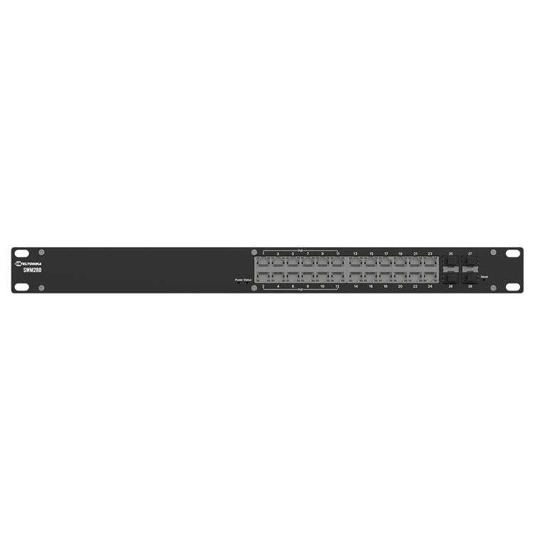 Conmutador Teltonika SWM280 - 24x 10/100/1000 (12 PoE+) + 4x SFP Gigabit