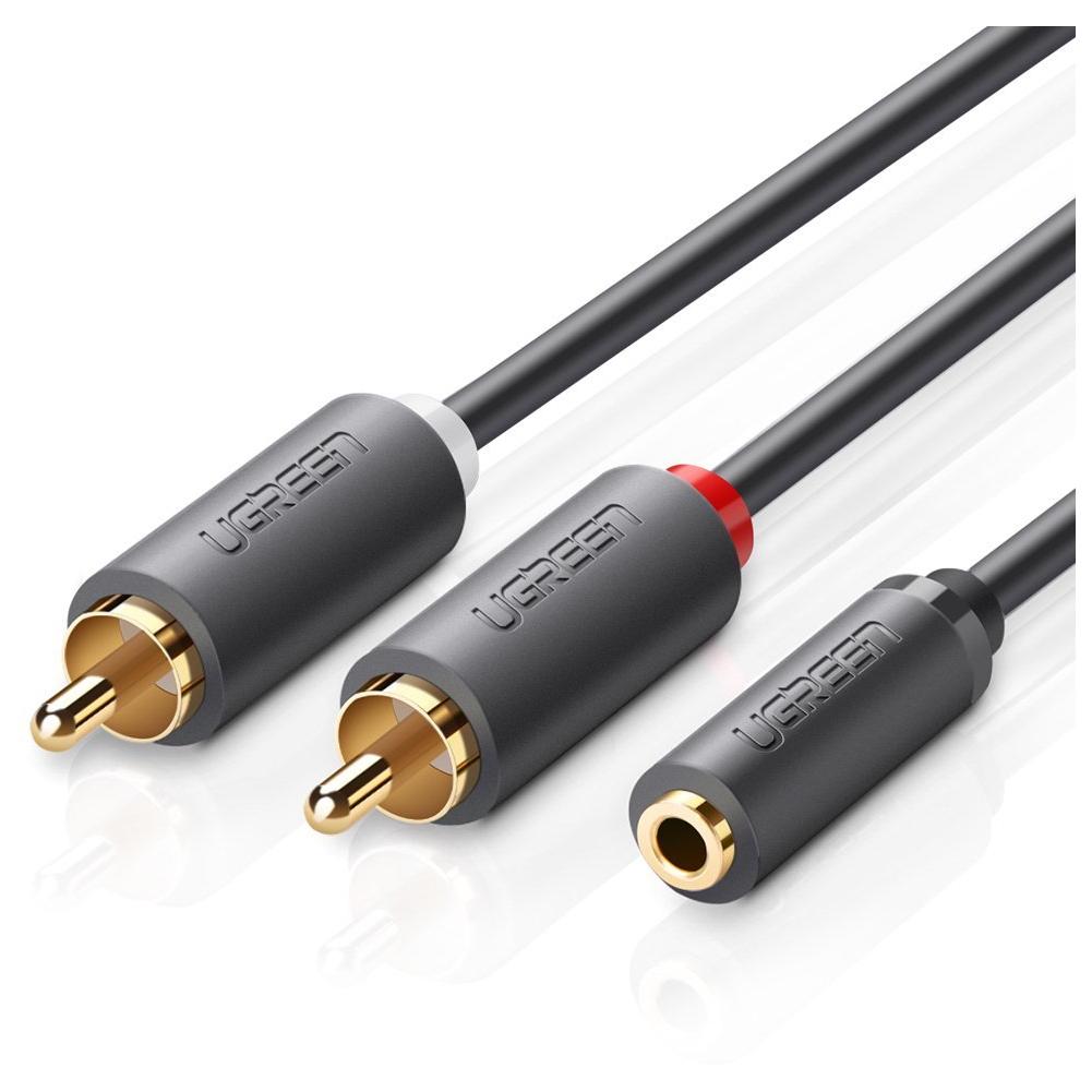 Ugreen 10561 0.2m Audio Cable 3.5mm to 2x RCA