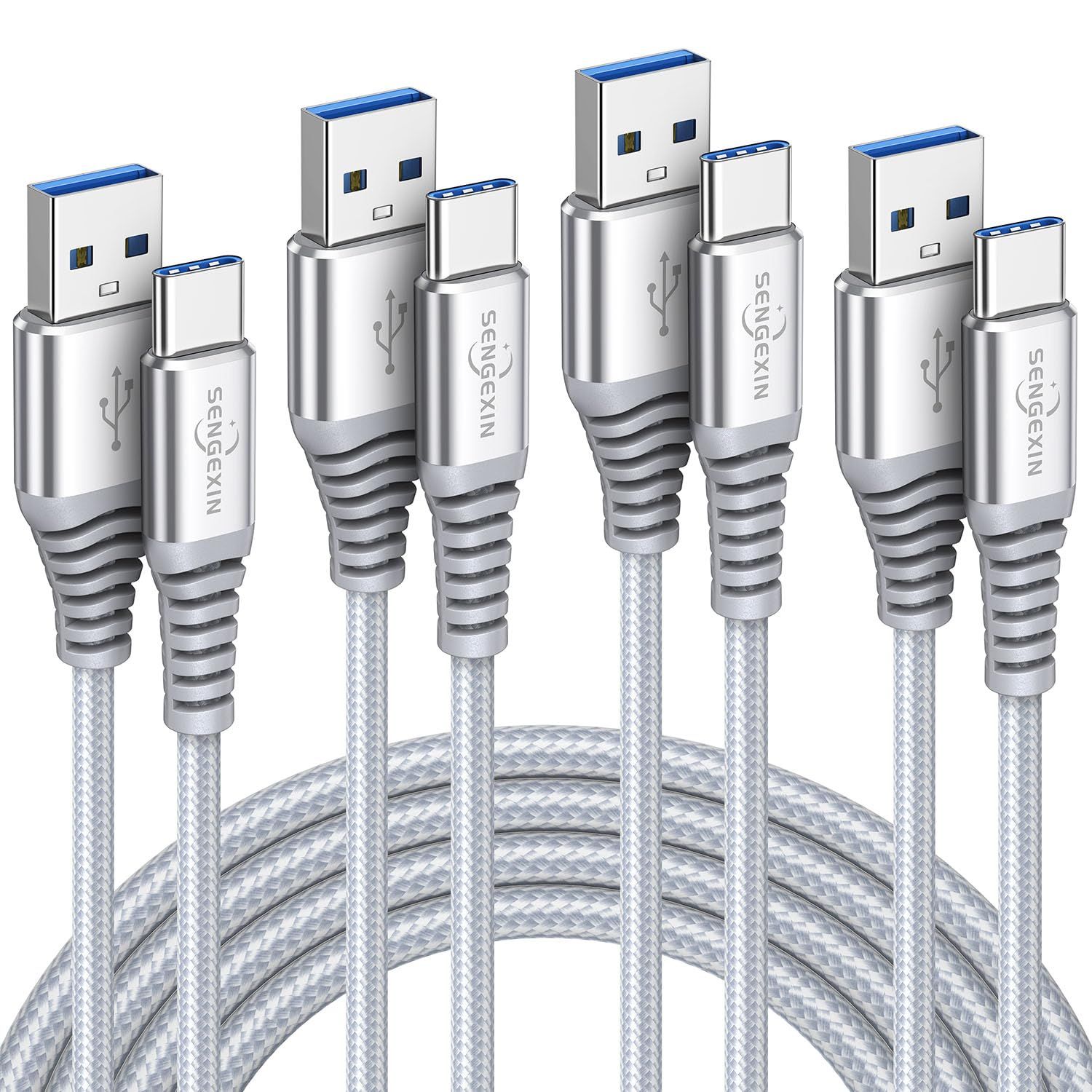 KALANKA Quick Charge USB C Cable [Lot of 4, 1M+2M+2M+3M]
