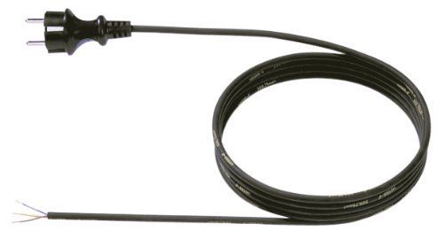 Bachmann H07RN-F3G 250V, 16A, 5m Power Cable, Shaped, Black