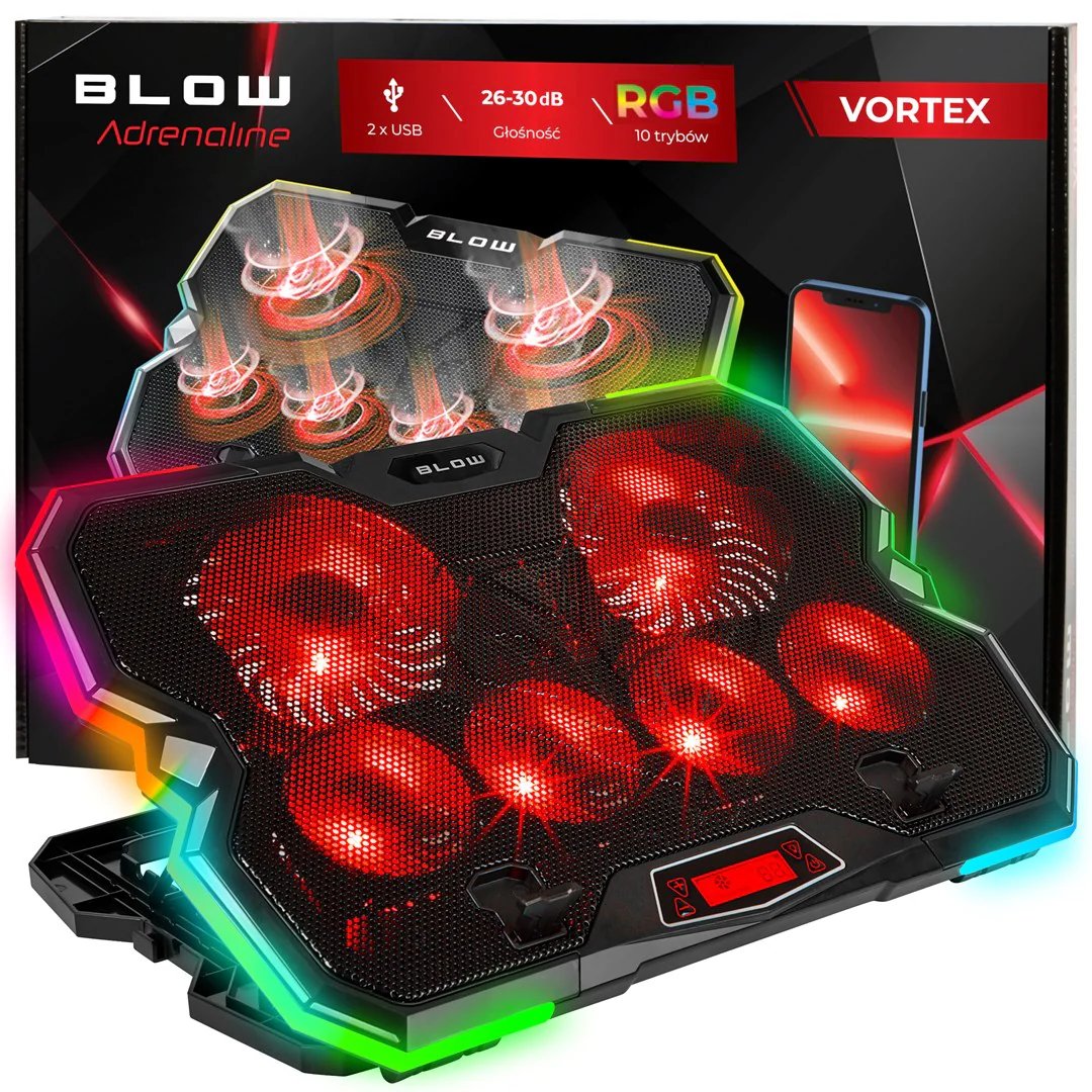 BLOW 6-Fan Vortex RGB Laptop Cooling Pad