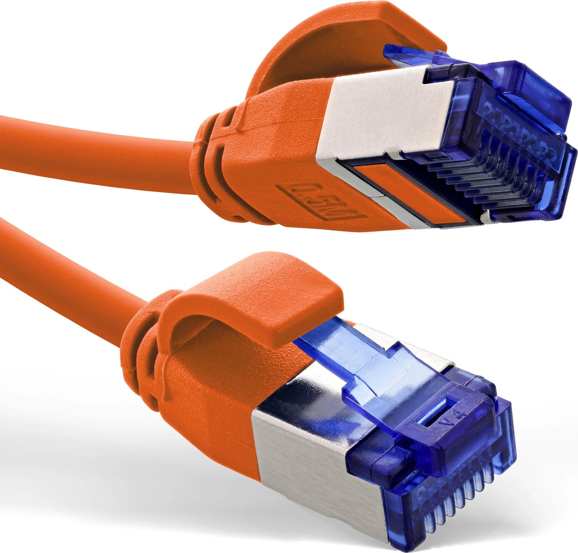 InLine® Slim Cat.6A Ethernet Cable, PoE, Orange, 25m (74925O)