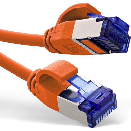 Cable Ethernet InLine® Slim Cat.6A, PoE, naranja, 25m (74925O)