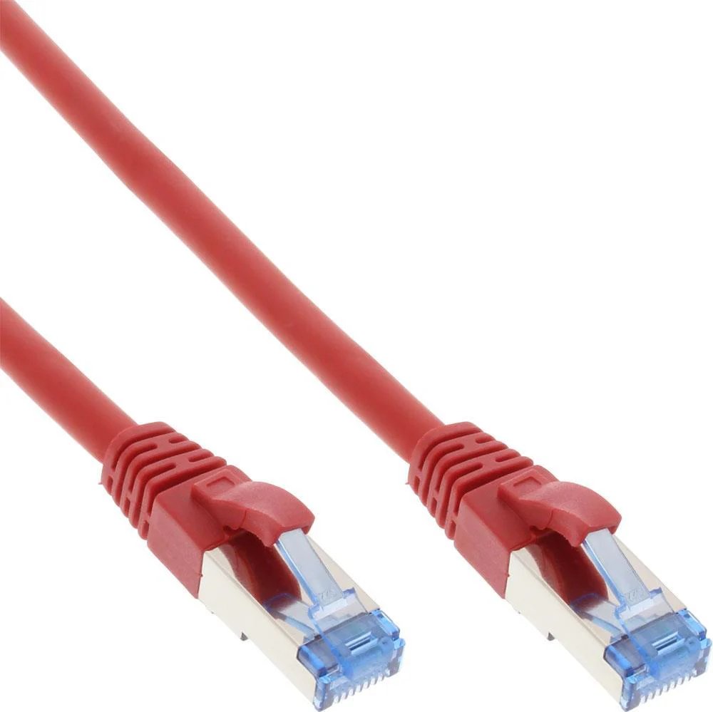 InLine Shielded Patch Cable, 20m, CAT 6a, SFTP, Red