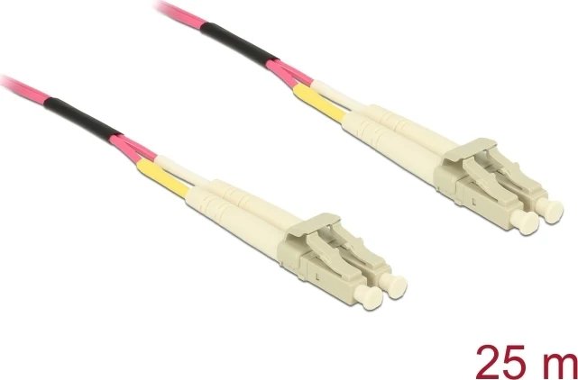 Delock LC Duplex Multimode OM4 Fiber Optic Cable, 25m (80154)