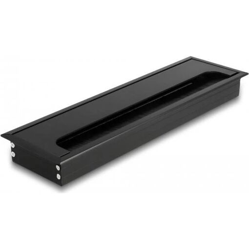 Gestión de cables en mesa Delock con cepillo, negro