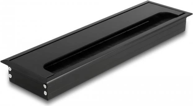 Delock Table Cable Management with Brush, Black