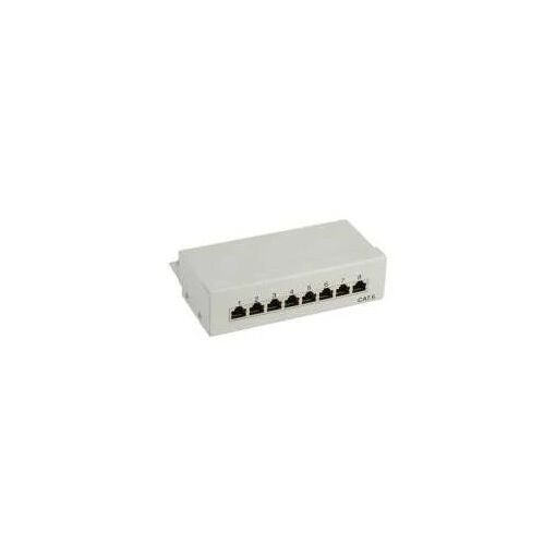 Panel de conexiones InLine 8 puertos, Beige (76208A)