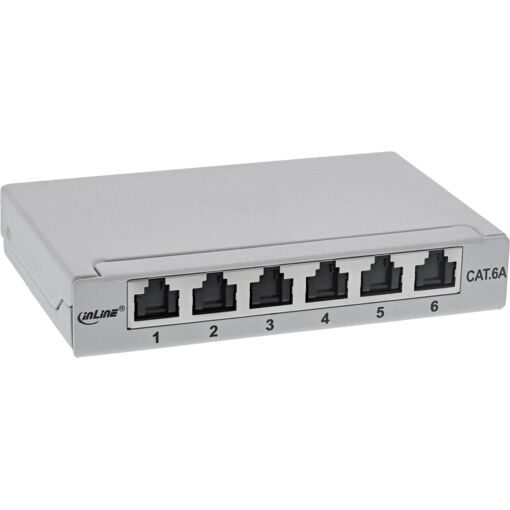 InLine® Cat.6A 0.5U 6-Port Patch Panel