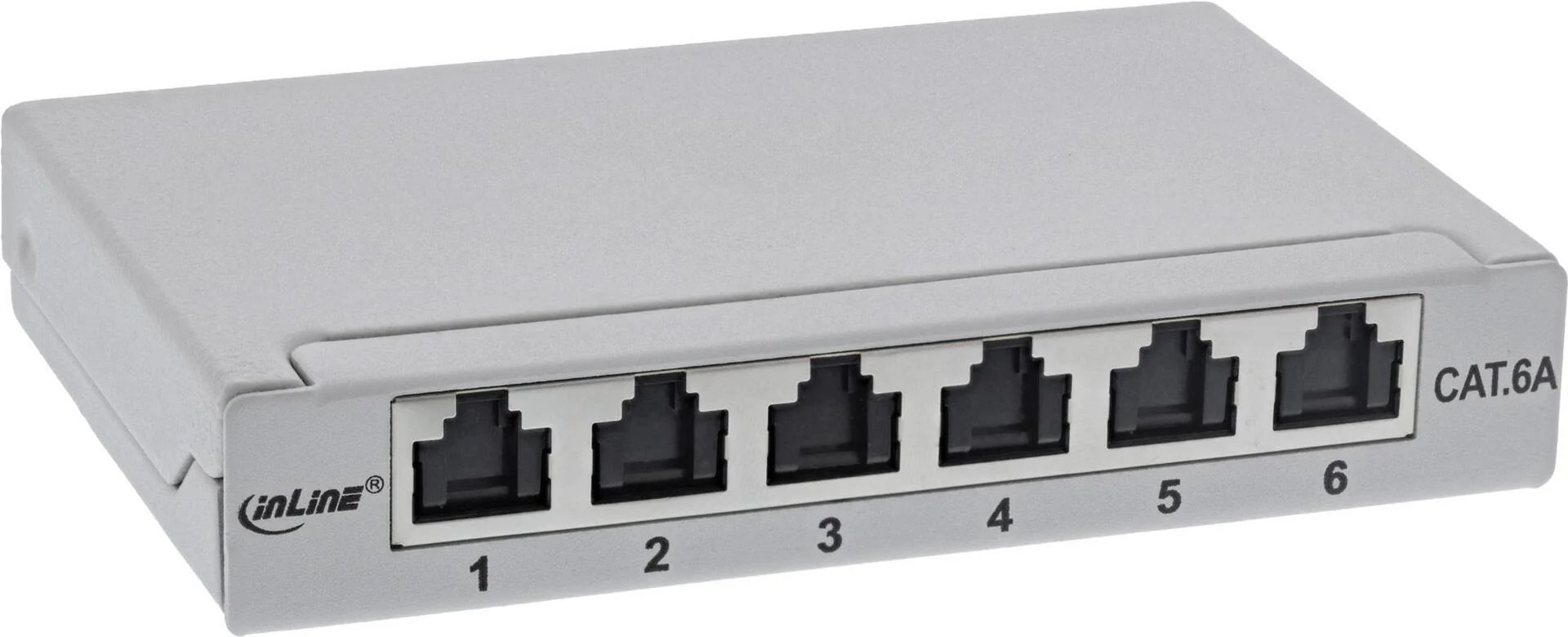 InLine® Cat.6A 0.5U 6-Port Patch Panel