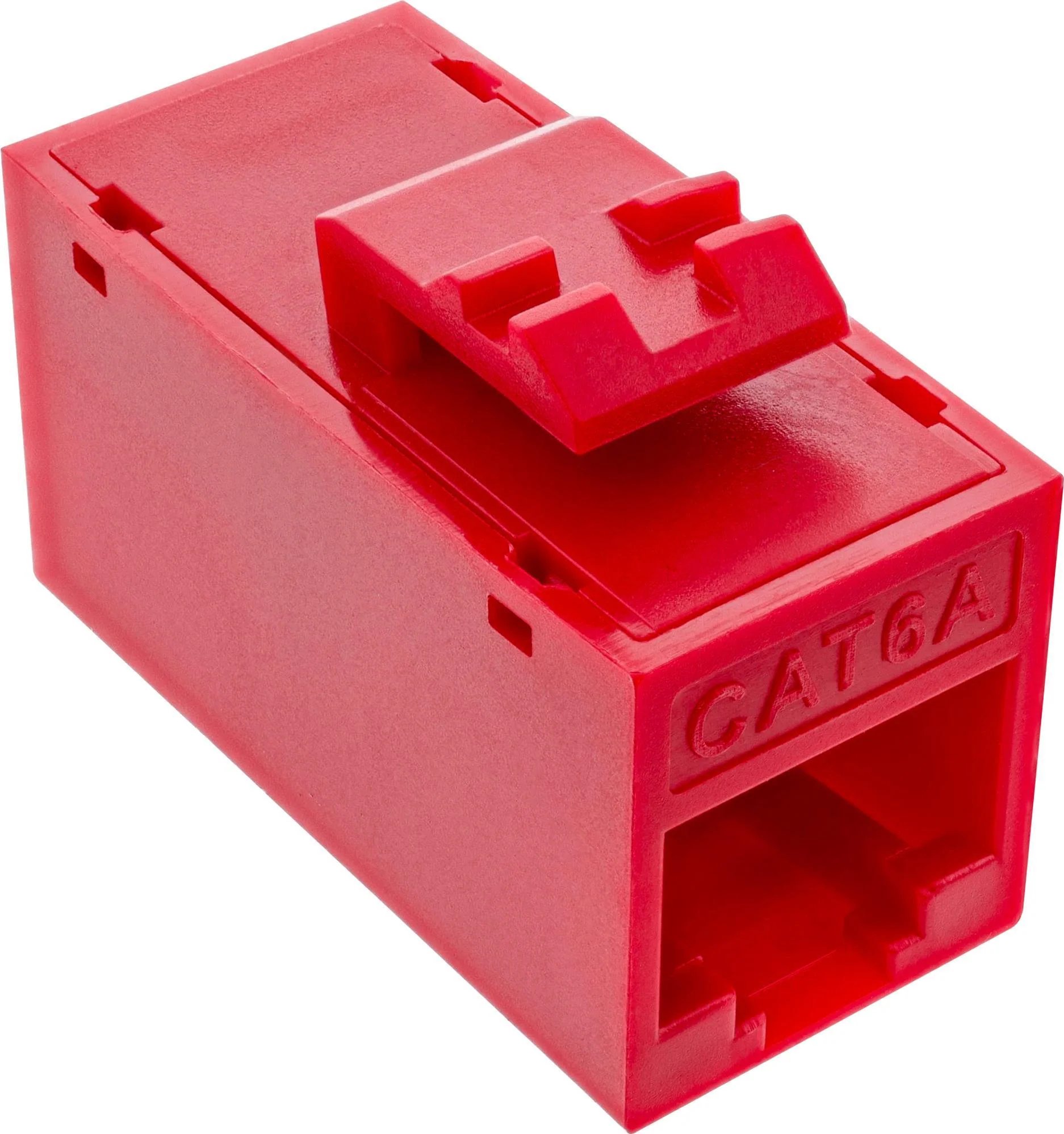 InLine 8-Pack Keystone RJ45 Unshielded Cat.6A Jacks - Red (76217R)