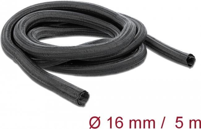Delock Braided Sleeving, 5.0m, Black (18910)