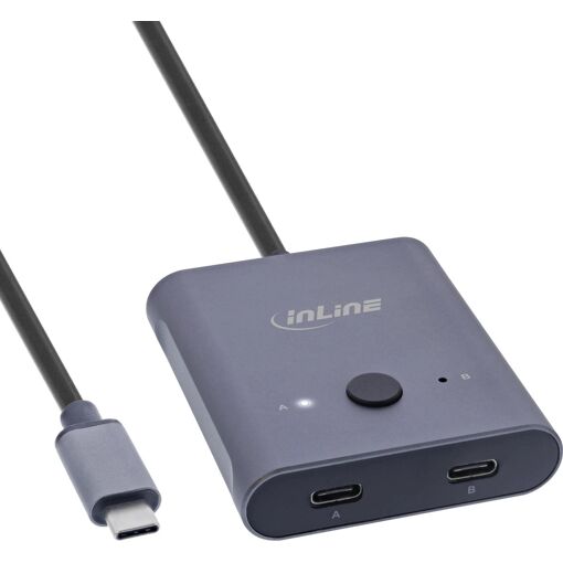 InLine USB-C Bidirectional Switch - 10Gb/s, 100W Power Delivery