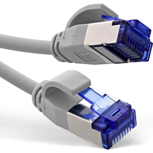 InLine® Slim Cat.6A Ethernet Patch Cable, S/FTP, TPE (LSZH), PoE, Gray, 20m (74920)