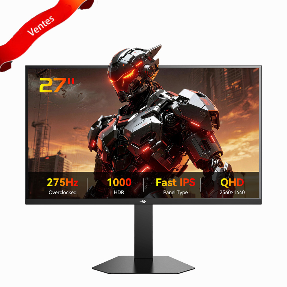 Écran PC Gaming TITAN ARMY P276MS - 27 pouces QHD 2560x1440 - Panneau IPS rapide - 275Hz (OC) - 1ms MPRT - HDR1000 - 1200 nits - FreeSync - Picture-in-Picture/Picture-by-Picture - Filtre Lumière Bleue - Montage VESA - Pied Réglable
