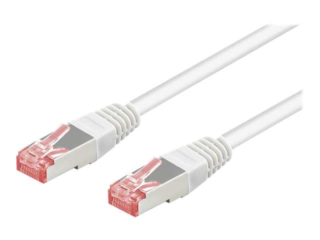 Wentronic Network Cable - 2m, CAT 6, RJ-45 (M) to RJ-45 (M), Shielded Foiled Pair, Halogen-Free, White