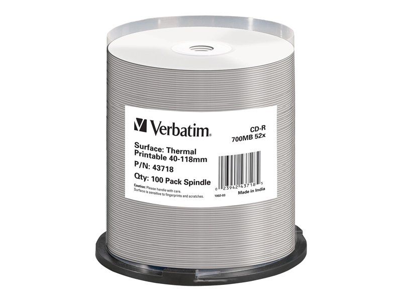 Verbatim 100x CD-R 700MB 52x Printable Spindle
