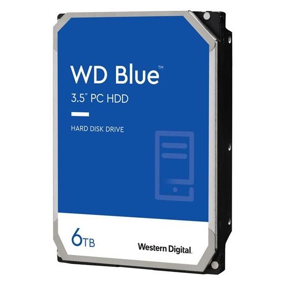 Western Digital Blue 6TB Internal Hard Drive - 3.5" SATA 6Gb/s, 5400 RPM, 256MB Buffer