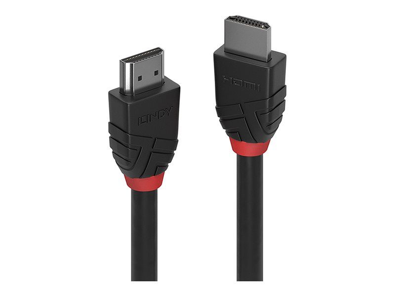 Cable de Lindy Black Line HDMI con Ethernet - 2 m, blindaje triple, compatible 4K