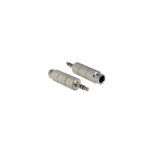 Delock Audio Adapter - 3.5mm Stereo Jack Female to Mini Stereo Phone Male - Silver