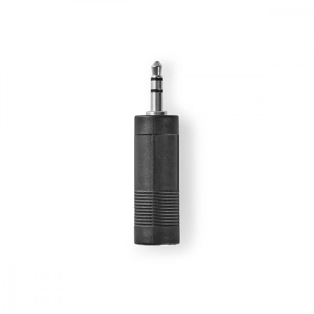 Adaptador de audio Nedis - Mini teléfono estereofónico de 3,5 mm macho a hembra jack - Negro