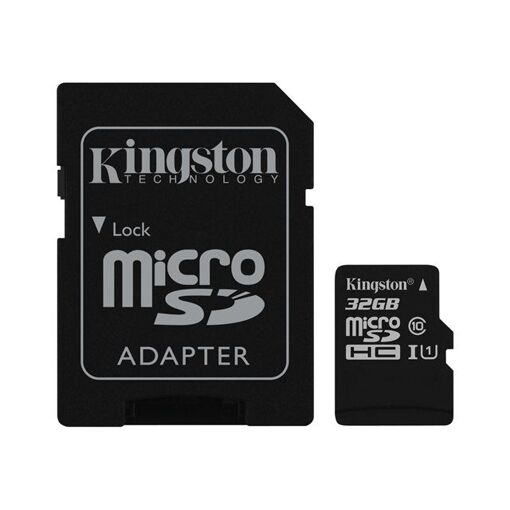 Kingston 32GB MicroSDHC UHS-I Card (includes SD Adapter)