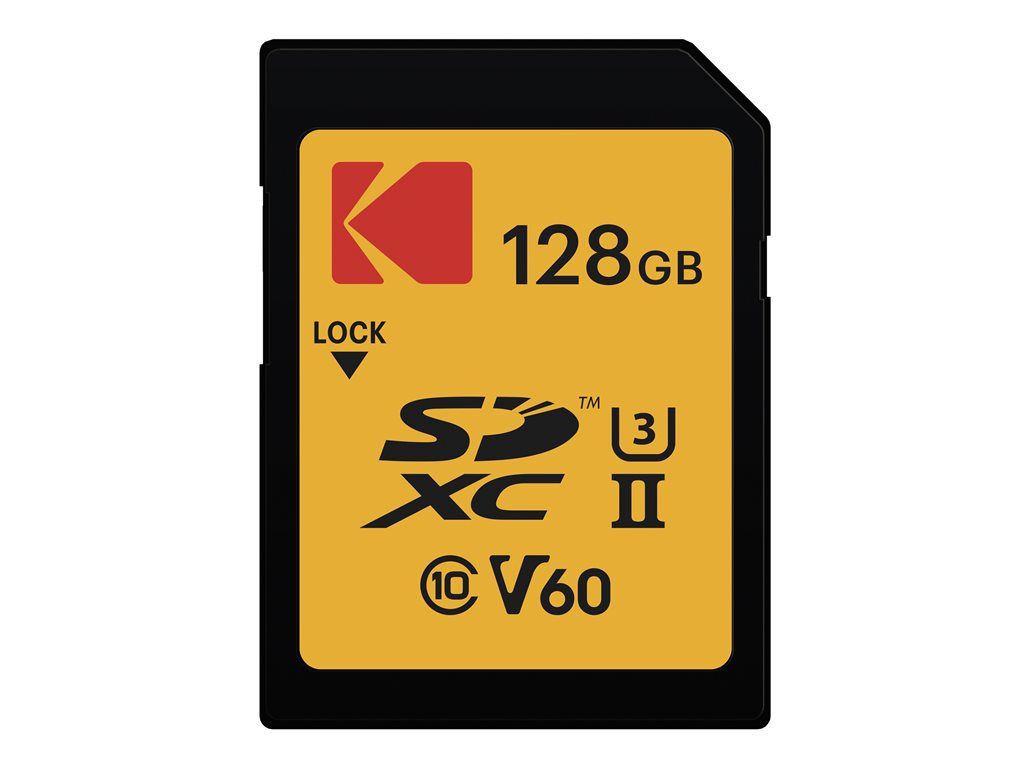 Kodak Ultra Pro SDXC UHS-II Memory Card - 128GB, Class 10 / V60 / U3
