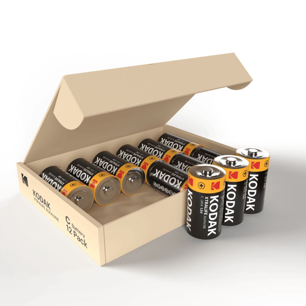 Kodak Xtralife AA Alkaline Batteries 1.5V - Pack of 12