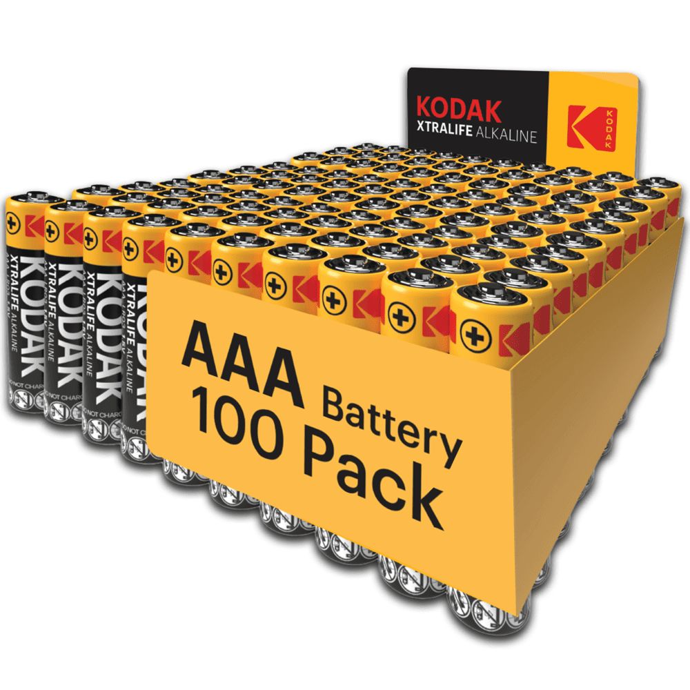 Kodak Xtralife AAA Alkaline Batteries 1.5V - Pack of 100