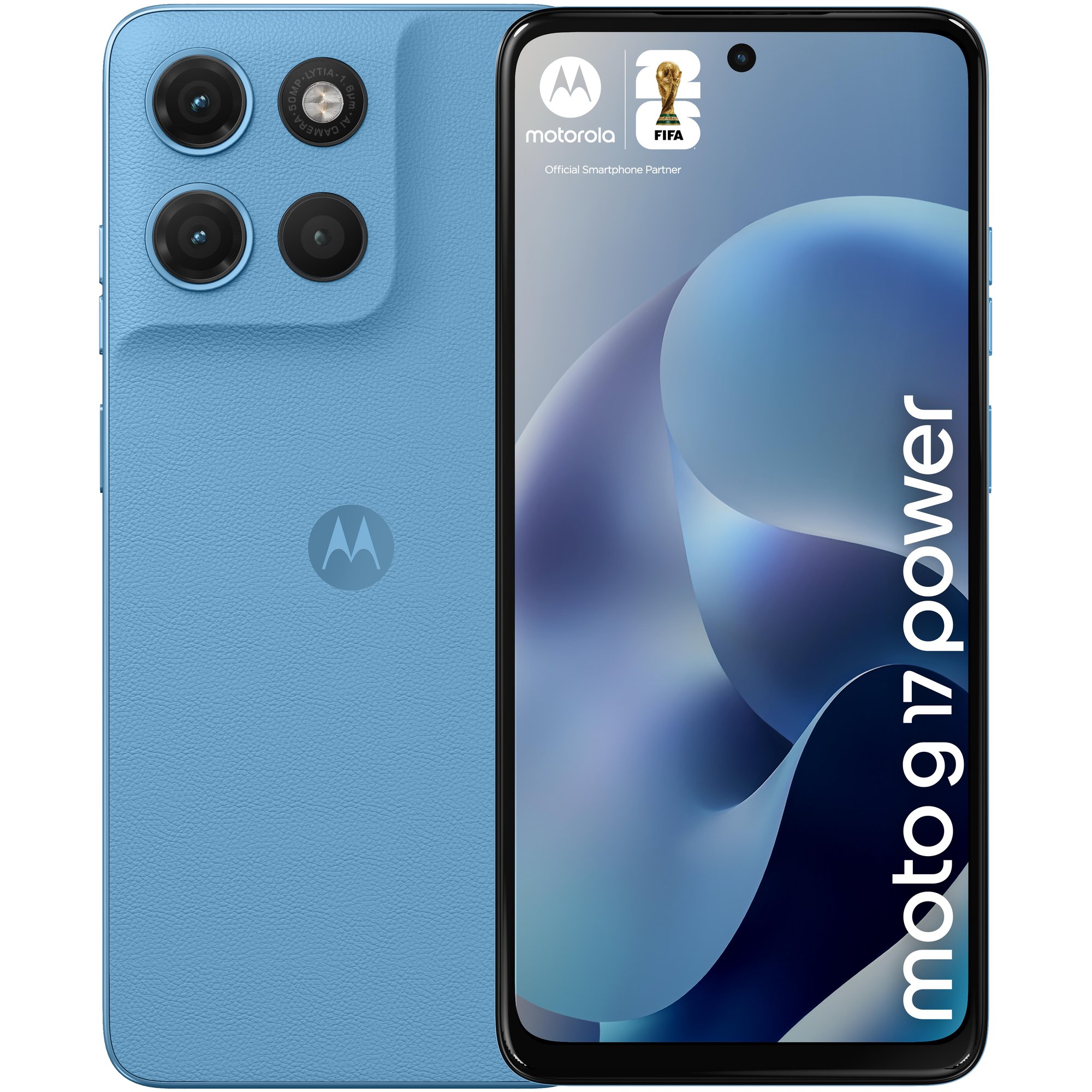 Motorola Moto g17 Power - 6.72" Hybrid SIM, Android 15, USB Type-C, 8GB RAM, 256GB Storage, 6000mAh Battery, Blue