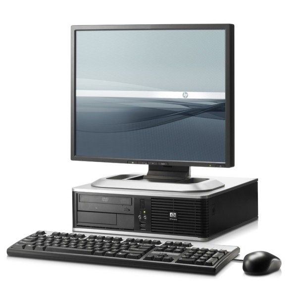 HP Compaq DC7800 SFF Desktop PC with Intel Pentium Dual Core, 4GB RAM, 250GB HDD, 19" Screen, Keyboard & Mouse