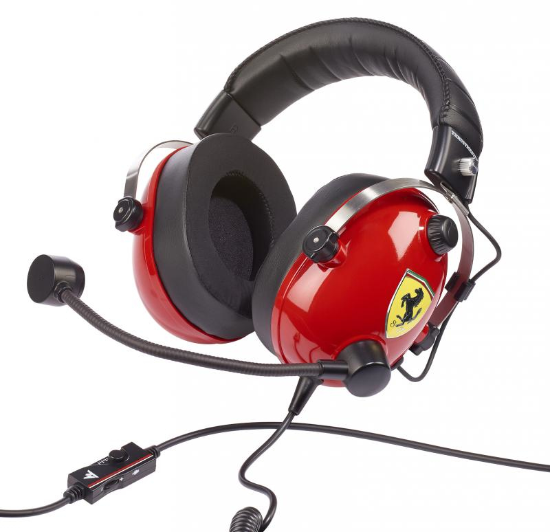 Thrustmaster T.Racing Ferrari Edition Headset with Wire, Steel and Yellow Frame Gaming Helmet