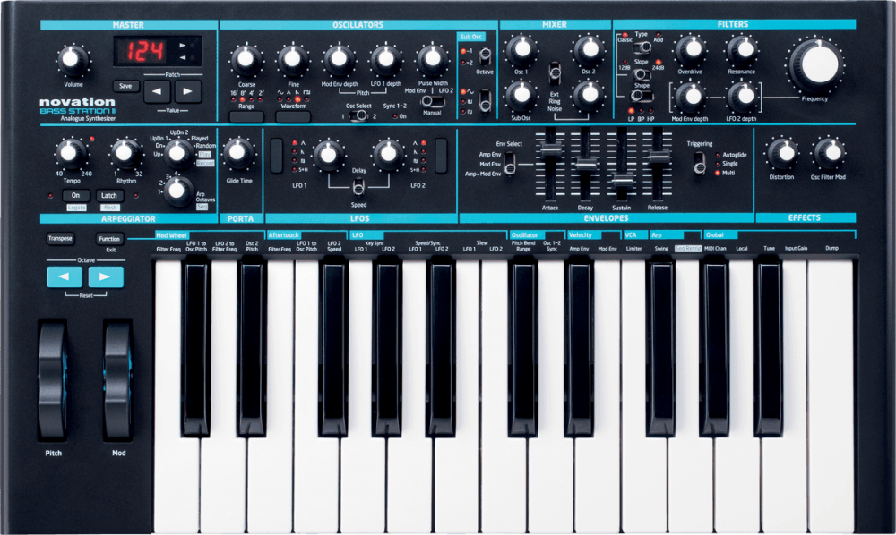 Novation Bass Station II - Analog Synth - 25 Keys