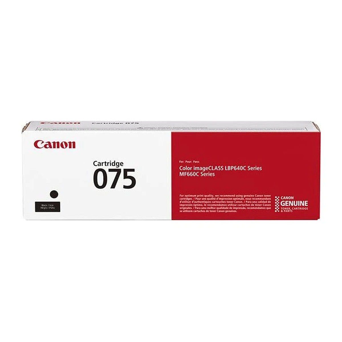 Cartouche Toner Canon Noire (075) - 1300 Pages (Couverture 5%)