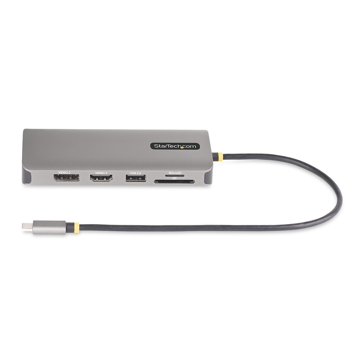 Adaptateur multimport StarTech.com AV USB-C avec port Display et HDMI 4K - Hub USB 4 ports, lecteur de carte SD et PD
