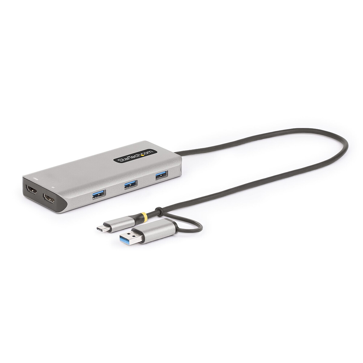 Adaptateur multiport StarTech.com USB-C avec Double HDMI - Hub USB 3 ports (167B)