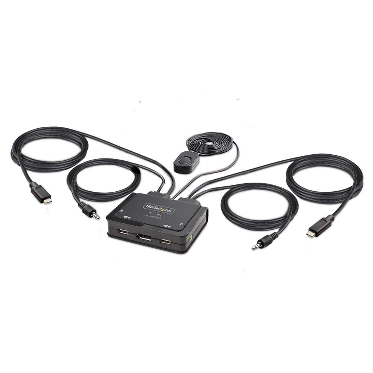 StarTech.com USB-C KVM Switch 2-Port 4K 60Hz with Hub