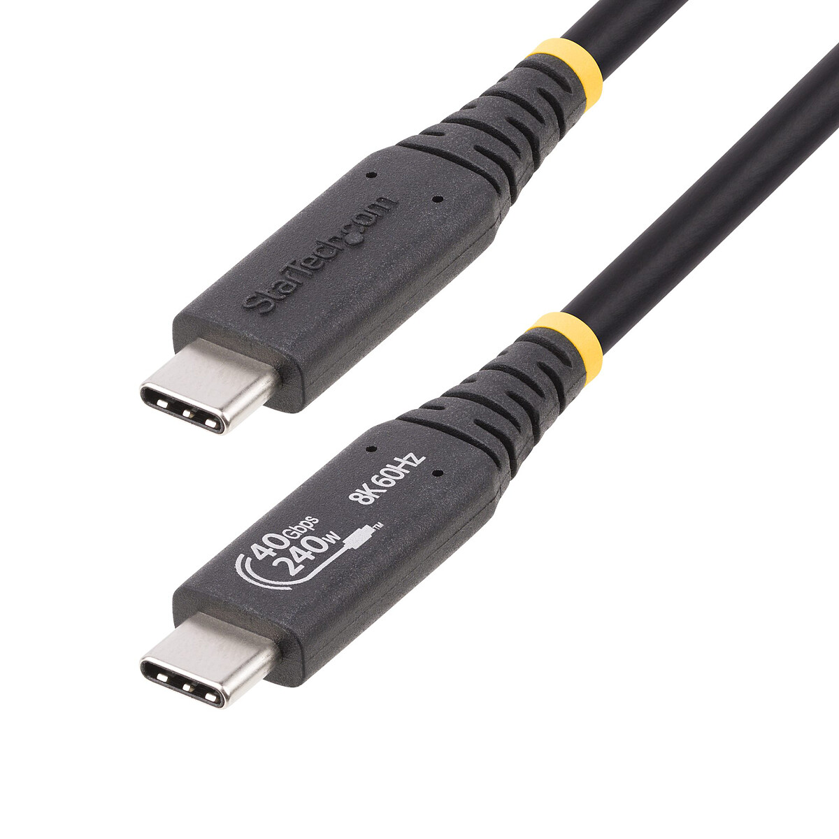 StarTech.com USB4 Cable, USB-C to USB-C, 40 Gbps, 8K 120Hz/4K 240Hz, Thunderbolt 4/3 with Power Delivery 240W - M/M - 1m