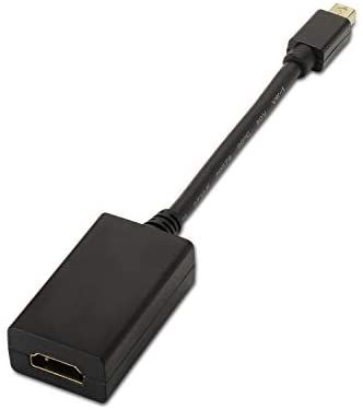 AISENS Mini DP to HDMI Converter, Black, 15cm