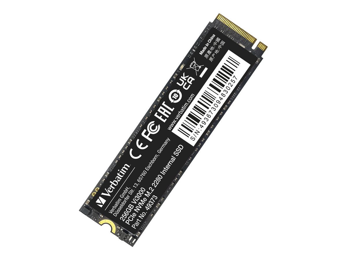Verbatim Vi3000 - SSD - 256GB - High Endurance - Internal - M.2 2280 - PCIe 3.0 x4 (NVMe)